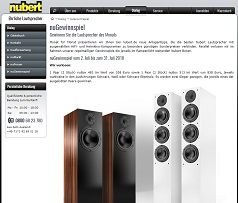 Nubert Lautsprecher Gewinnspiel, Nubert Gewinnspiel