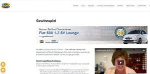 Fiat 500 Gewinnspiel, RON TV Gewinnspiel