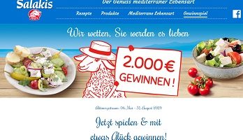 Salakis Bargeld Gewinnspiel, Salakis Gewinnspiel
