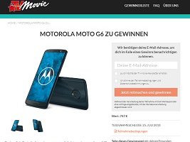Motorola Moto G6 Gewinnspiel, TV Movie Gewinnspiel
