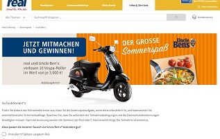 Vespa Roller Gewinnspiel, real Gewinnspiel