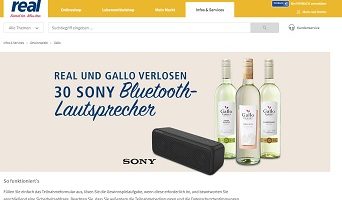Sony Bluetooth Lautsprecher Gewinnspiel, real Gewinnspiel