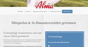 Donau Kreuzfahrt Gewinnspiel, Alma Gewinnspiel