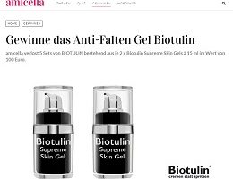 Biotulin Anti-Falten-Set Gewinnspiel, Amicella Gewinnspiel