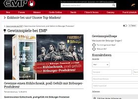 Bitburger Kühlschrank Gewinnspiel, EMP Gewinnspiel