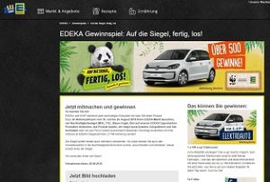 VW E-Up Gewinnspiel, Edeka Gewinnspiel