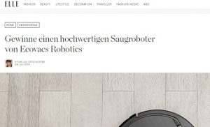 Ecocacs Robotics Saugroboter Gewinnspiel, Elle Gewinnspiel