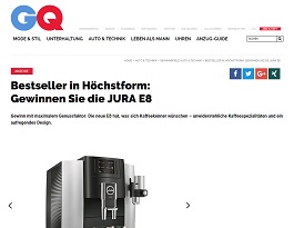 Jura Kaffeevollautomat Gewinnspiel, GQ Gewinnspiel