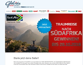 Südafrika Reise Gewinnspiel, Globista Gewinnspiel