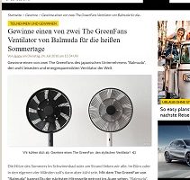 Balmuda Ventilator Gewinnspiel, Grazia Gewinnspiel