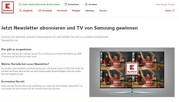 Kaufland Samsung TV Gewinnspiel, Kaufland Gewinnspiel