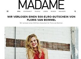 Floris van Bommel Gutschein Gewinnspiel, Madame Gewinnspiel
