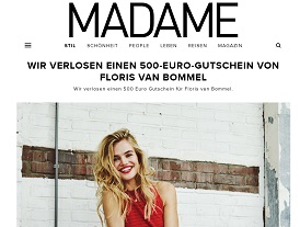 Floris van Bommel Gutschein Gewinnspiel, Madame Gewinnspiel