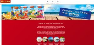 Milford Ostsee Reise Gewinnspiel, Milford Gewinnspiel