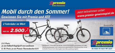 Premio Fahrrad Gewinnspiel, Premio Gewinnspiel