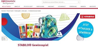 Deuter Schul-Rucksack Gewinnspiel, Rossmann Gewinnspiel