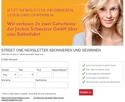 Jochen Schweizer Ballonfahrt Gewinnspiel, Street One Gewinnspiel