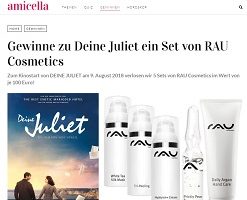 Rau Cosmetics Hautpflege-Set Gewinnspiel, Amicella Gewinnspiel