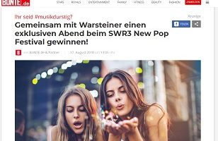 SWR 3 New Pop Festival Gewinnspiel, Bunte Gewinnspiel