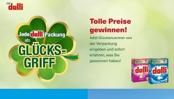 www.mydalli.de/glueck Gewinnspiel, Dalli Gewinnspiel