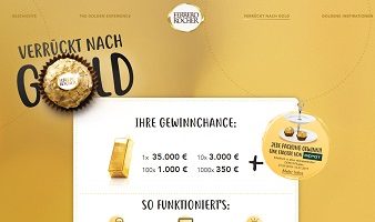 Ferrero Rocher Code eingeben, Ferrero Aktionscode Gewinnspiel