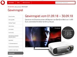 BenQ Beamer Gewinnspiel, Kabel Deutschland Gewinnspiel