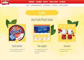 Froop Code eingeben, Müller Froop Gewinnspiel