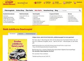 Netto Jubiläums Gewinnspiel, Netto Gewinnspiel