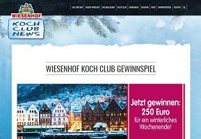 Wiesenhof Winter Gewinnspiel, Wiesenhof Gewinnspiel
