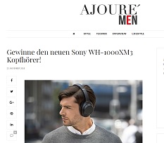 Sony Kopfhörer Gewinnsppiel, Ajoure Men