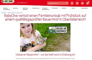 Oberösterreich Familienurlaub Gewinnspiel, BabyOne Gewinnspiel