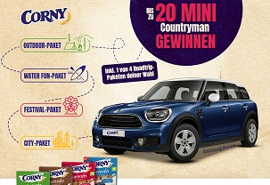 www.corny.de, Corny Code eingeben, Corny Gewinnspiel