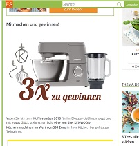 Kenwood Küchenmaschine Gewinnspiel, EatSmarter Gewinnspiel