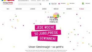 Ernstings Family Jubiläums Gewinnspiel, Ernstings Family Gewinnspiel