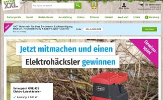 Scheppach Elektro-Häcksler Gewinnspiel, GartenXXL Gewinnspiel