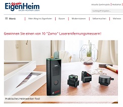 Zamo Laserentfernungsmesser Gewinnspiel, MeinEigenheim Gewinnspiel