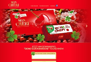 Mon Cheri Glücks Kirsche, Mon Cheri Code eingeben, Mon Cheri Gewinnspiel