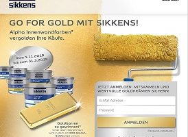Sikkens goforgold Gewinnspiel, Sikkens Gewinnspiel