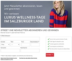 Salzburger Land Luxus Wellness-Tage Gewinnspiel, Street One Gewinnspiel