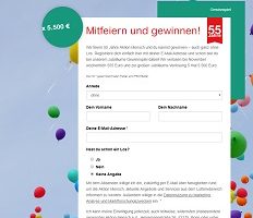 Aktion Mensch Bargeld Gewinnspiel, Aktion Mensch Gewinnspiel