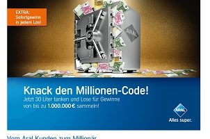 Aral Code eingeben, Aral Gewinnspiel