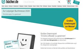 Tolino eReader Gewinnspiel, Buecher.de Gewinnspiel