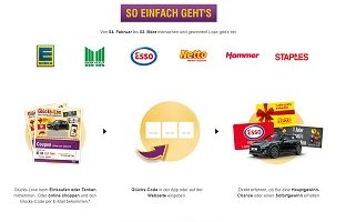 Esso Glücks-Code, Staples Glücks-Code, Edeka Glücks-Code, Marktkauf Glückscode Gewinnspiel, deutschlandcard.de/lohntsich, netto-online.de/glueck, Deutschlandcard Gewinnspiel