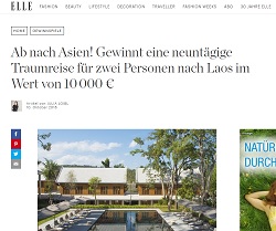 Laos Reise Gewinnspiel, Elle Gewinnspiel