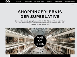 Mall of Berlin Shopping Gutschein Gewinnspiel, GQ Gewinnspiel