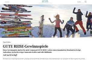 Ischgl Ski-Urlaub Gewinnspiel, Gute Reise Gewinnspiel