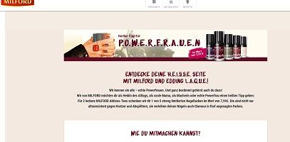 www.milford.de/nagellack, Milford Aktion
