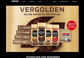 Nescafe Code eingeben, Nescafe Gewinnspiel