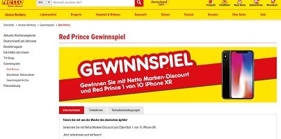 iPhone XR Gewinnspiel, Netto Gewinnspiel
