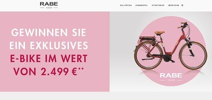 Rabe E-Bike Gewinnspiel, Rabe Gewinnspiel